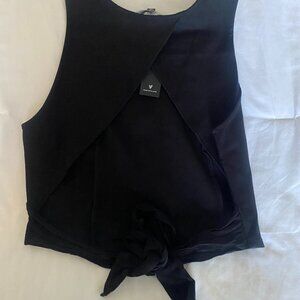 LuLus Black Open Back Top - Size Large